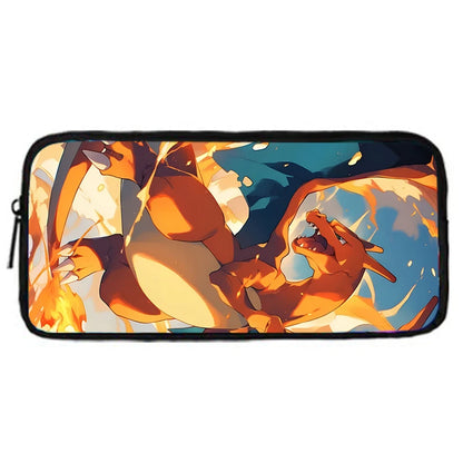 Child School Cute Anime Charizards Backpack with Lunch Bags ,Pencil Bags ,School Bags for Boys Girls Best Gift