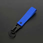Custom Logo Ribbon Keychain Men Women Motorcycle Car Keychain Ring Pendant Personalize Outdoor Eagle Beak Webbing Nylon Keyring