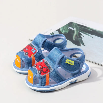 Chaussures d'été grinçantes pour bébés filles et garçons, chaussures de marche d'intérieur et d'extérieur de haute qualité avec TPR, tendance 2025