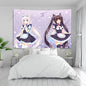 Pink Girls Tapestry Anime Beauty Nekoparas Wall Tapestries Funny Kawaii Background Cloth Flags Wall Art Decor Banners Home Decor