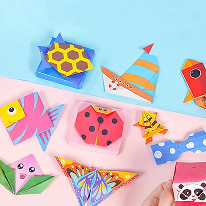 108 Pages Montessori Toys Cartoon Animal Origami Paper Kid DIY Craft Toy Handcraft Parper Art Educational Toy for Children Gift