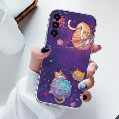For Samsung Galaxy S23 FE Case Flowers Soft Silicone Back Case for Samsung S 23 FE Phone Cover S 23FE Coque Funda Transparent
