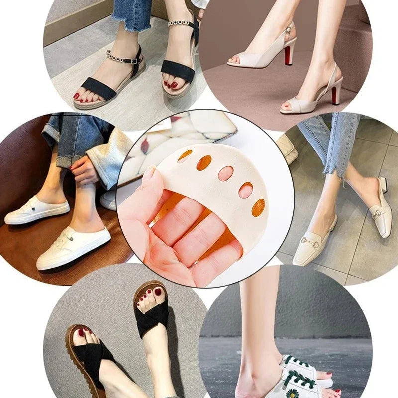 2/4pcs Five Toes Forefoot Pads for Women High Heels Half Insoles Invisible Foot Pain Care Absorbs Shock Socks Toe Pad Inserts