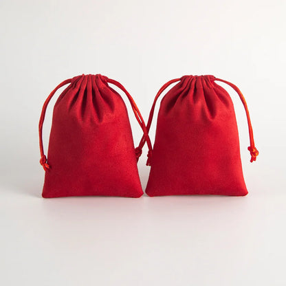 Lot de 10 pochettes en velours à cordon coulissant en flanelle grise pour bijoux, trousses de maquillage, pochettes cadeaux chics pour mariage
