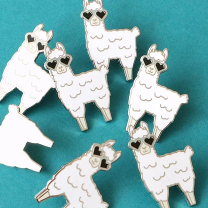 Cute Llama Hard Enamel Pin Animal Lapel Pins Badge Lover Gifts Brooch for Jewelry Accessory