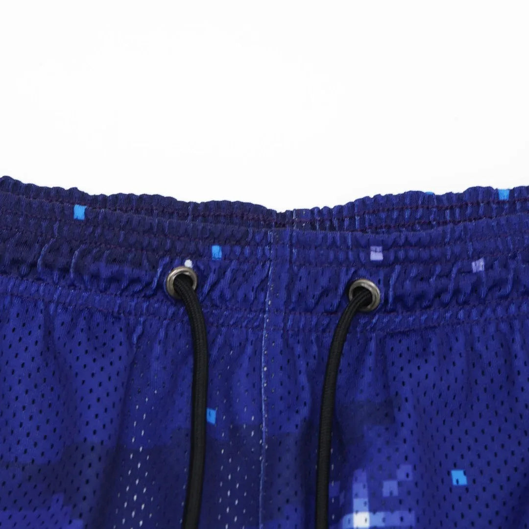 2024Summer New Digital Printing American Sports Casual Shorts Mesh Breathable and Loose Men's Short Shorts