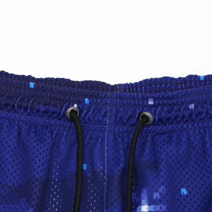 2024Summer New Digital Printing American Sports Casual Shorts Mesh Breathable and Loose Men's Short Shorts