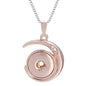Three Color Snap Necklace Jewelry Simple Snap Pendant Necklace Fit 18mm Snaps Button Jewelry for Women Accessories ZG511