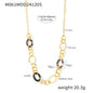 Stainless Steel Long Necklace For Women 18k Gold Plated Women's Sweater Chain Necklaces Woman Leopard Print Jewelry Accessories