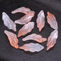 Lot de 10 pétales longs en forme de feuille, 34 x 12 mm, perles en verre de cristal faites à la main, pour la fabrication de bijoux, loisirs créatifs