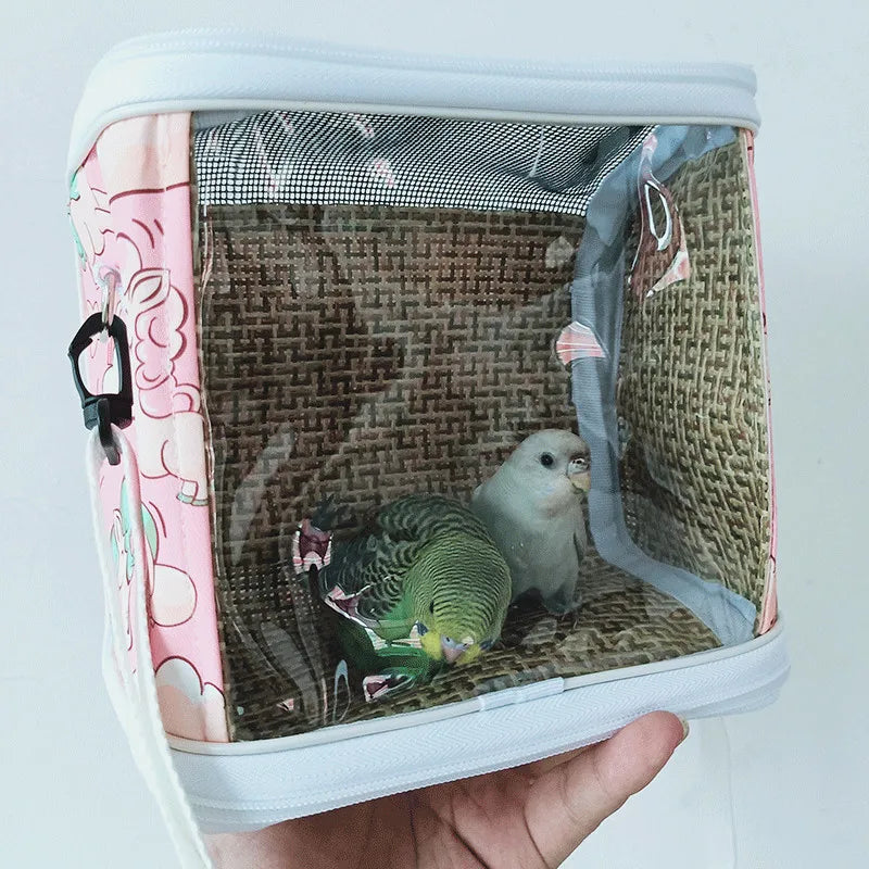Multi Sized Pet Outdoor Bag Portable and Detachable Parrot Phoenix Hamster Flying Kangaroo Guinea Pig Birdcage Pet Bag