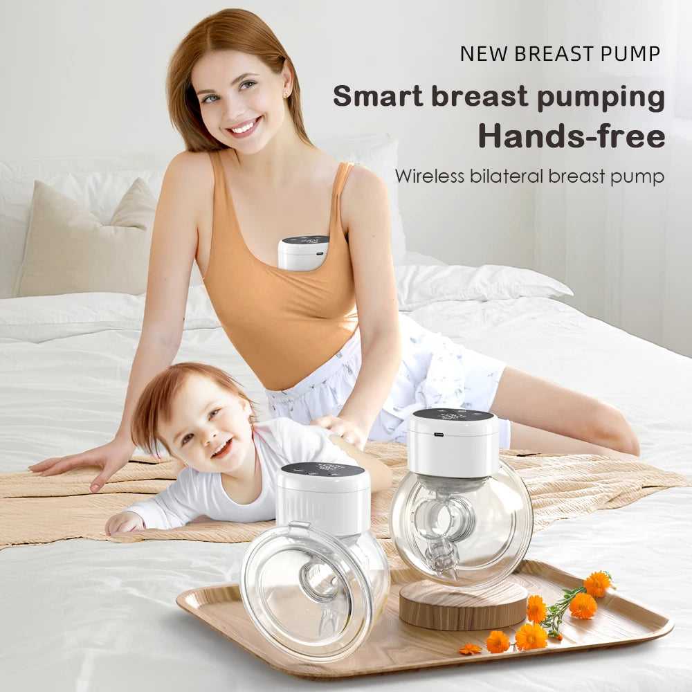 Wearable Breast Pump New Electric Breast Pump Hands-Free Breastfeeding Milk Collector BPA-Free