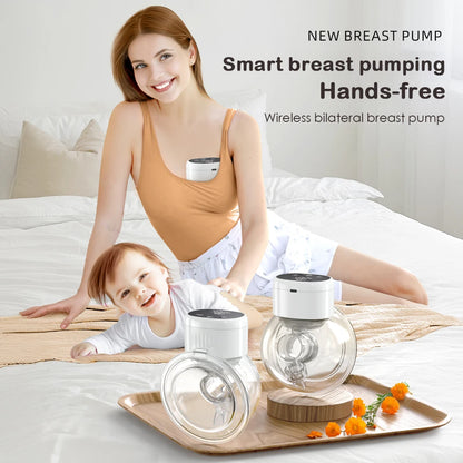 Wearable Breast Pump New Electric Breast Pump Hands-Free Breastfeeding Milk Collector BPA-Free