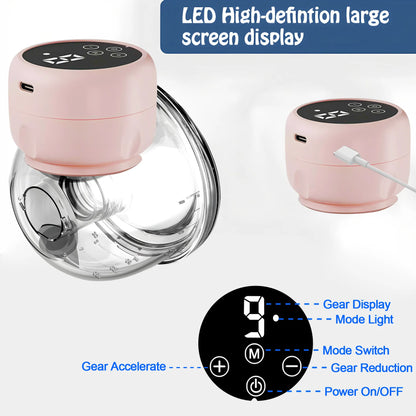 Wearable Breast Pump Hands Free Electric Portable Wearable Breast Pumps Slient BPA-free Breastfeeding Milk Collector