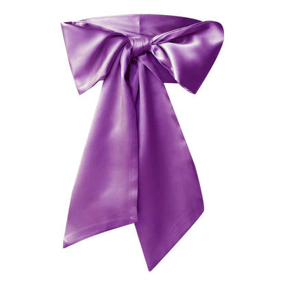 Satin Silk Bow Corset Waist Belt Wide Decorative Bowknot Fabric Ribbon Cummerbunds DIY Waist Bands For Women Lady Girl Bridal