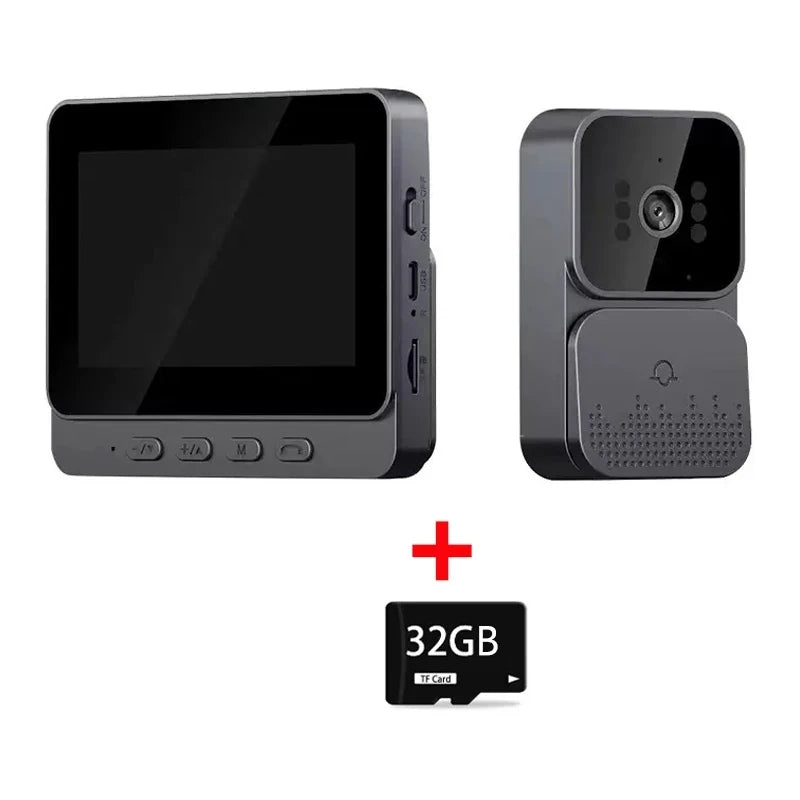 Wireless Video Intercom Doorbell HD Night Vision 4.3-inch lPS Screen Waterproof Visual Door Bell Camera Smart Home Security