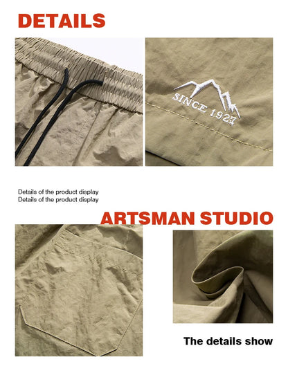Pantalons courts pour hommes, pantalons décontractés d'été, pantalons à cordon de serrage, salopettes coréennes simples et polyvalentes, pantalons amples tendance pour hommes