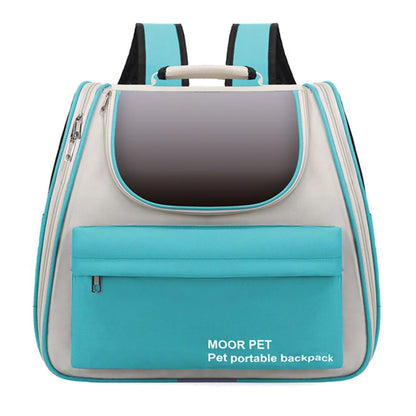 Expandable Pet Backpack Carrier Portable Breathable Dog Carrier Bag Zipper Creative Pet Carrying Backpack for Cats Puppy