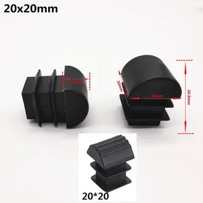 4pcs Square Plastic Blanking End Caps Tube Pipe Inserts Plug Bung for table chair leg cover furniture leveling feet protector