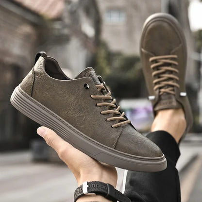 2024 New Genuine Leather Men's Casual Shoes Luxury Brand Outdoor Sneakers Tennis Masculino High Quality Sport Shoes for Men