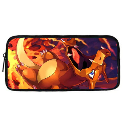 Child School Cute Anime Charizards Backpack with Lunch Bags ,Pencil Bags ,School Bags for Boys Girls Best Gift