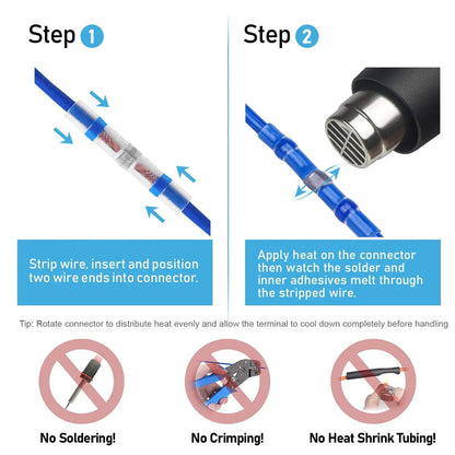 50/100/250PCS Mixed Heat Shrink Connect Terminals Waterproof Solder Sleeve Tube Electrical Wire Insulated Splice Connectors Kit