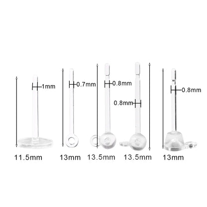 Louleur Crochets d'oreilles en résine transparente pour la fabrication de bijoux, boucles d'oreilles, base de crochet, accessoires de bricolage, vente en gros