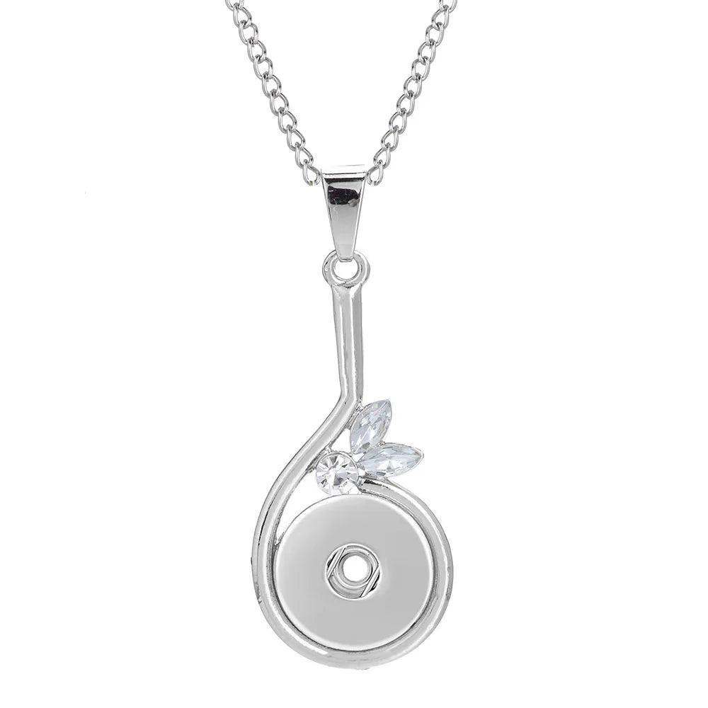 Three Color Snap Necklace Jewelry Simple Snap Pendant Necklace Fit 18mm Snaps Button Jewelry for Women Accessories ZG511