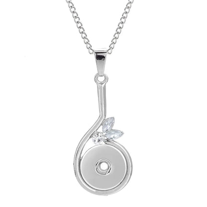 Three Color Snap Necklace Jewelry Simple Snap Pendant Necklace Fit 18mm Snaps Button Jewelry for Women Accessories ZG511