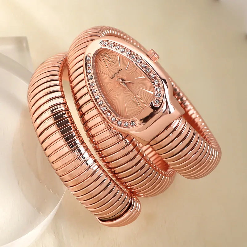 Unique Snake Shaped Design Bracelet Beauty Wrist Watches Difference Quartz Watch Women Waterproof Exquisite AAA Watch for Ladies