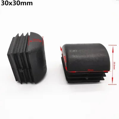 4pcs Square Plastic Blanking End Caps Tube Pipe Inserts Plug Bung for table chair leg cover furniture leveling feet protector