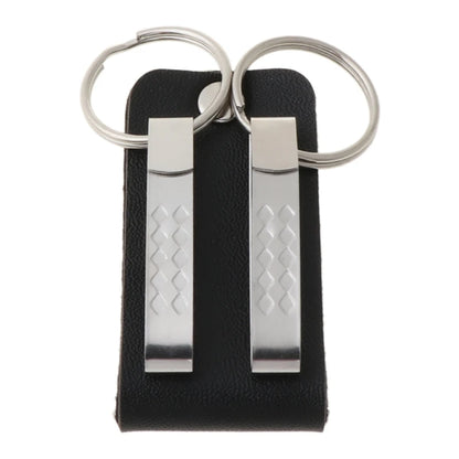 Stainless Steel Keyring Security Clip On Heavy Duty Belt for Key Clip Belt Keychain 2 Detachable Keyrings Belt for Key Holder