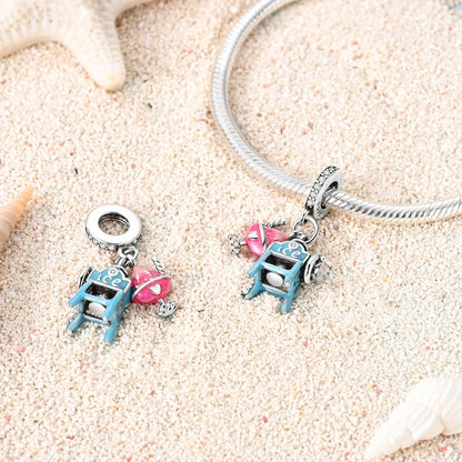 New 925 Sterling Silver Luminous Elf Blue Purple Butterfly Moon Life Tree Charms Beads Fit Pandach Original Bracelet DIY Jewelry
