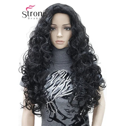 Strongbeauty Long Hair Curly Wavy Full Head Halloween Synthetic Wig Cosplay Costume Party Wigs