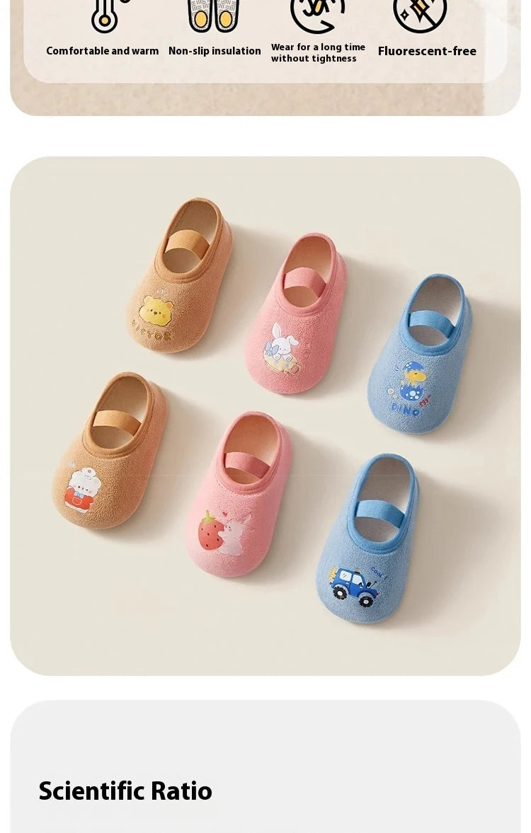 Baby Floor Socks Spring Autumn Infant Toddler Socks keep warm Soft-soled Shoes Early Education Socks Indoor shoes sock