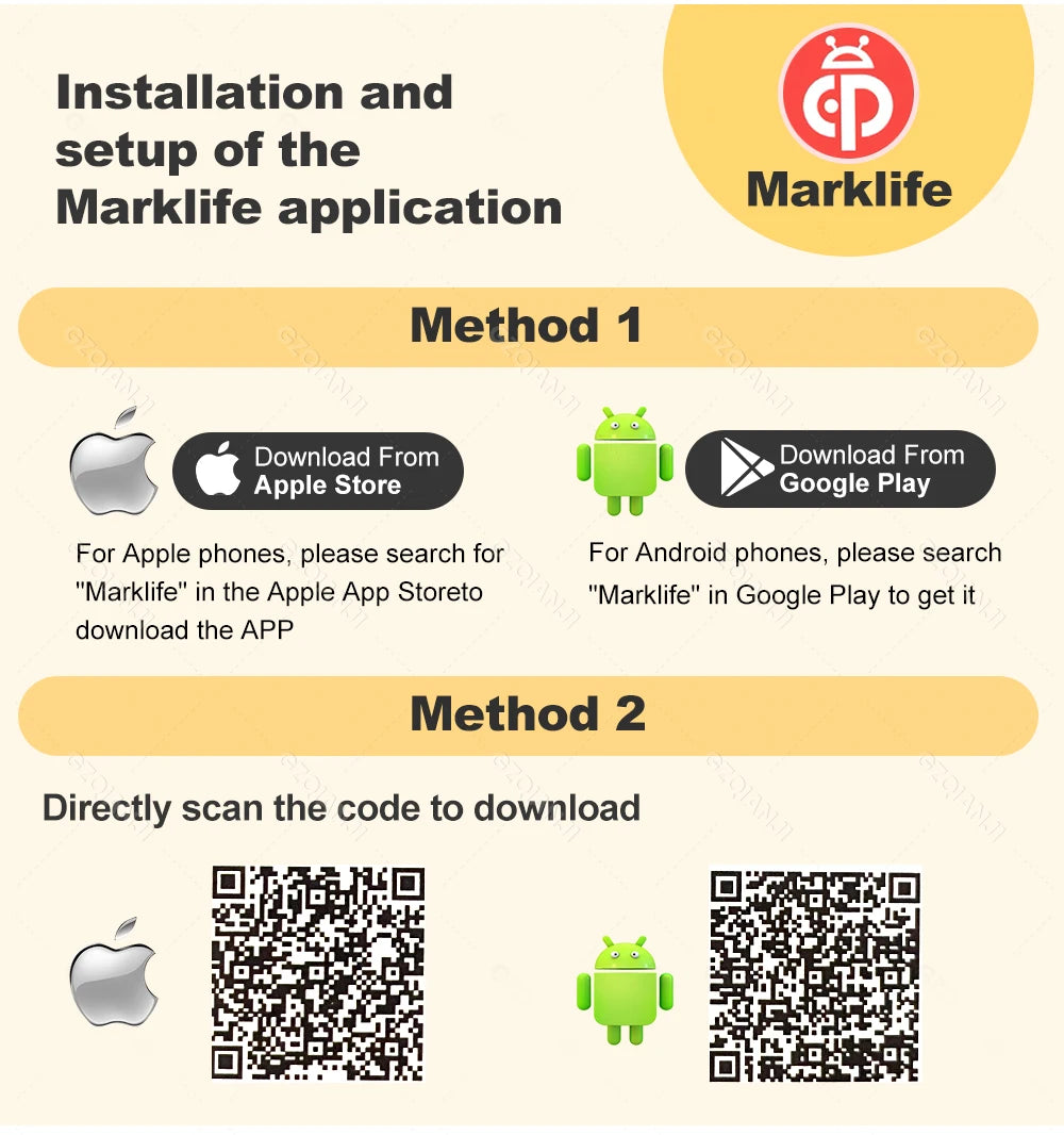 Marklife P50 Bluetooth Thermal Label Printer Barcode Sticker Paper Printer Self-adhesive Label Maker Labeling Portable Machine