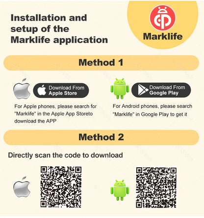 Marklife P50 Bluetooth Thermal Label Printer Barcode Sticker Paper Printer Self-adhesive Label Maker Labeling Portable Machine