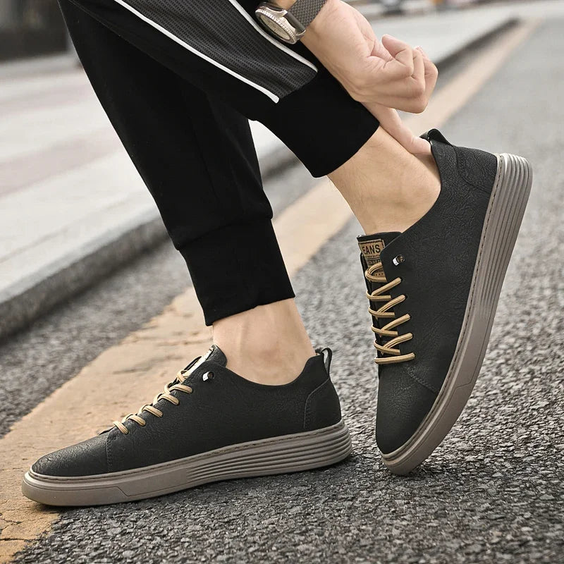 2024 New Genuine Leather Men's Casual Shoes Luxury Brand Outdoor Sneakers Tennis Masculino High Quality Sport Shoes for Men