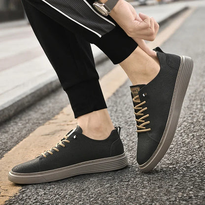 2024 New Genuine Leather Men's Casual Shoes Luxury Brand Outdoor Sneakers Tennis Masculino High Quality Sport Shoes for Men
