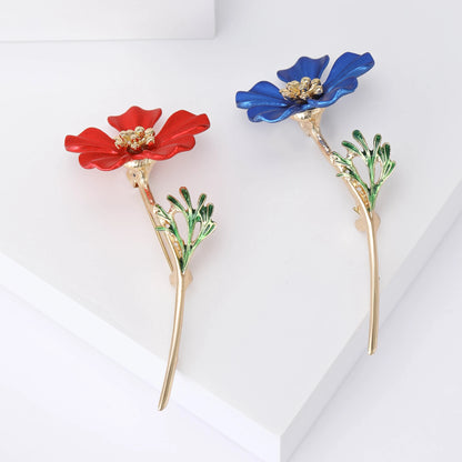 Enamel Morning Glory Brooches for Women Unisex Botanical Pins Office Party Friend Gifts Jewelry Accessories