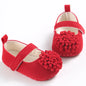 Baby Shoes Cute Baby Sweet Princess Style 0-1 Year Old Non slip Fabric Sole Newborn Red Holiday Walking Shoes 2023 New Ins Super