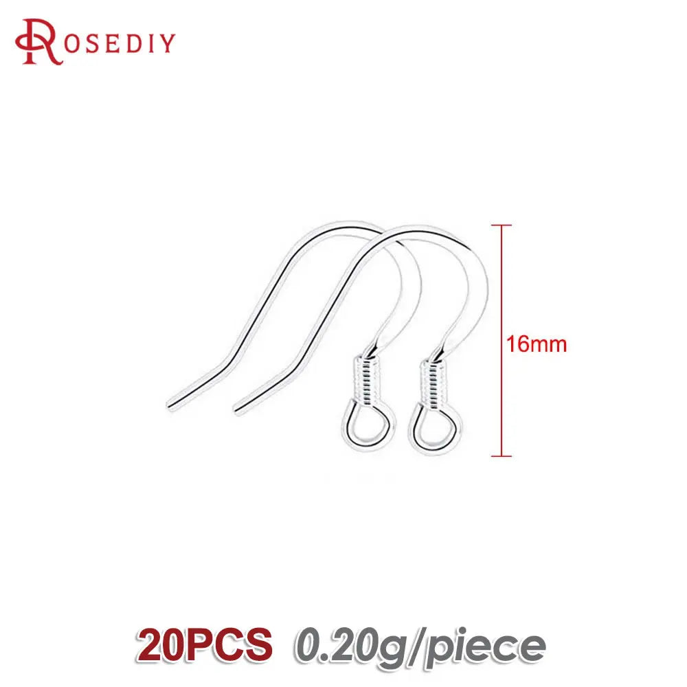 Crochets de boucles d'oreilles en laiton imitation rhodium couleur or 18 carats pour femmes, accessoires de bijoux à faire soi-même, vente en gros