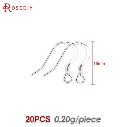 Crochets de boucles d'oreilles en laiton imitation rhodium couleur or 18 carats pour femmes, accessoires de bijoux à faire soi-même, vente en gros