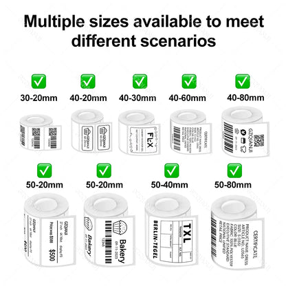 Marklife P50 Bluetooth Thermal Label Printer Barcode Sticker Paper Printer Self-adhesive Label Maker Labeling Portable Machine
