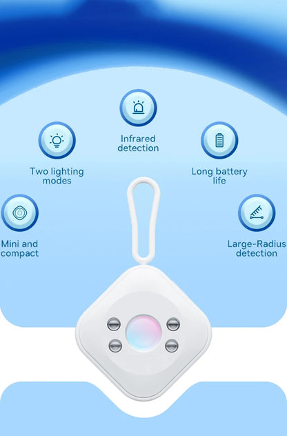 Détecteur de caméra infrarouge pour hôtel, scanner portable à sténopé, gadget de détection, protection anti-espionnage avec lumière LED