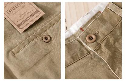 2025 Summer New Casual Cargo Cotton Shorts for Men Clothing Straight Big Pockets Solid Color Summer Pants FY7701