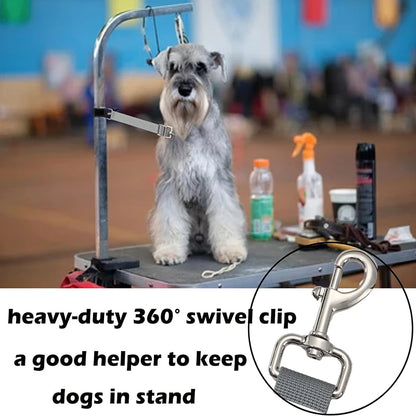 Dog Collar Pet Grooming Loops Safety Rope Leash Leads Dog Accessories Nylon Restraint Noose Solid Color Pet Supplies Adjustable