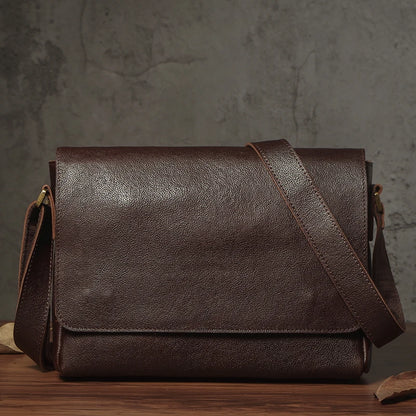 Sac à bandoulière NUKA en cuir véritable pour homme, style rétro, original, en cuir de vache, horizontal, à rabat, pour iPad 11 pouces