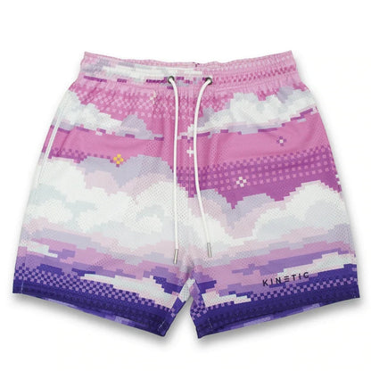 2024Summer New Digital Printing American Sports Casual Shorts Mesh Breathable and Loose Men's Short Shorts