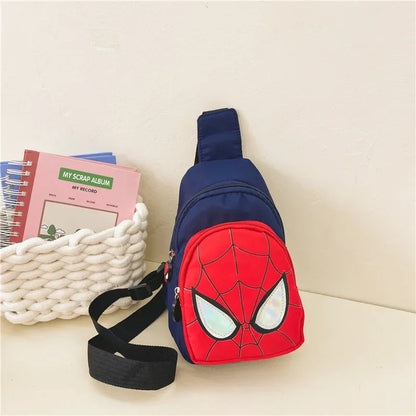 Sac bandoulière Marvel Spiderman pour enfants, sac de rangement réglable, sac à bandoulière Kawaii imprimé BD, sac de voyage léger, cadeau